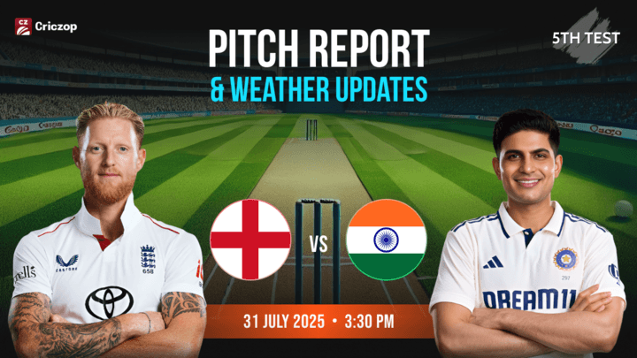 India vs England Pitch Report & Weather Updates at Emirates Kennington Oval, London