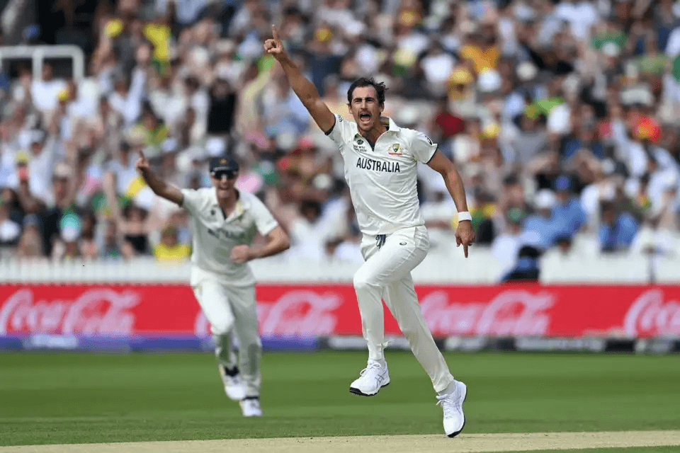 Mitchell Starc with 2 wickets against South Africa